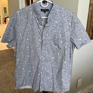 J Crew Salt 🧂 Tequila Lime 🍋‍🟩 Short Sleeve Button Up Shirt SIZE LAREG